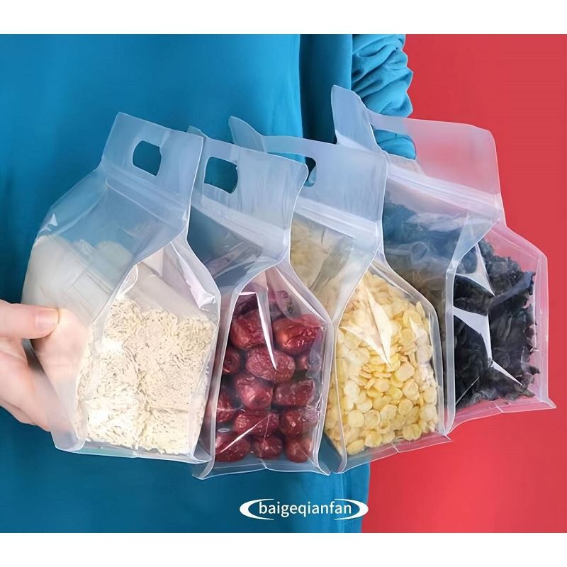Transparent eight-side sealed bag