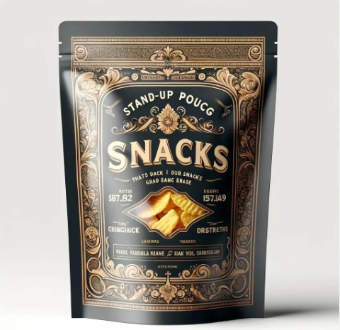 Snack aluminum foil material self-supporting bag