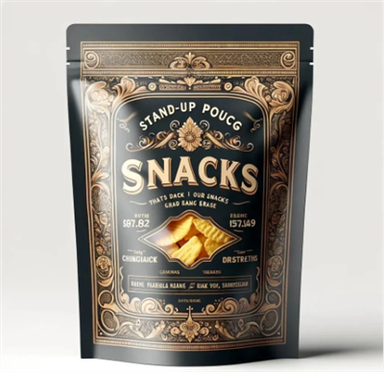 Snack aluminum foil material self-supporting bag